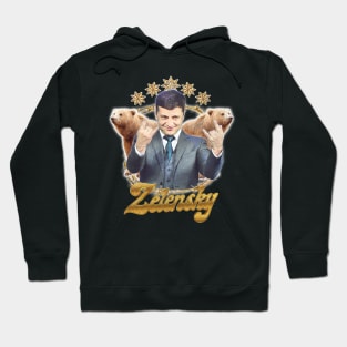 Zelensky Ukraine // Retro Fan Art Design Hoodie